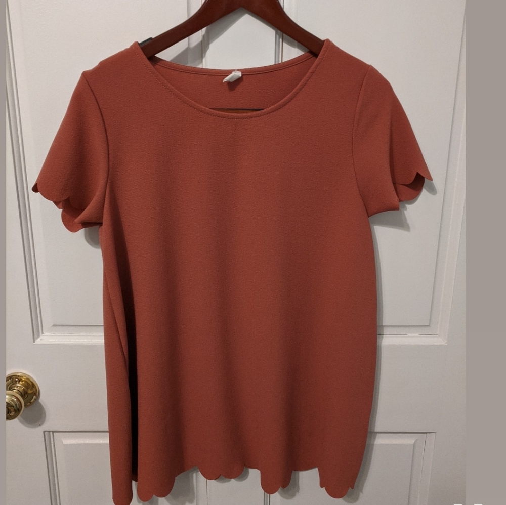 dusty rose tunic blouse